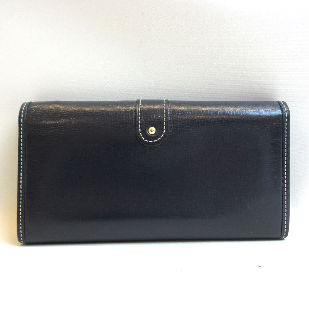 Louis Vuitton Portefeuille Sarah Cuir Utah Long Wallet Navy Blue - Picture 2 of 5